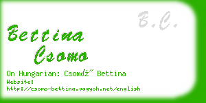 bettina csomo business card